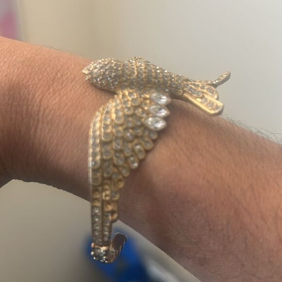 Gold Bird Cuff Bracelet - Picture 3 of 3